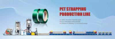 China Screw dia 90mm PET Plastic Packing Belt Making Machine Two Way Cylinder en venta