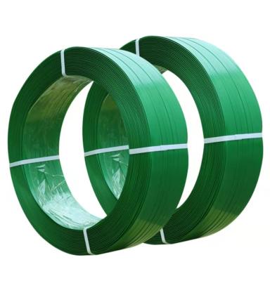 China Green 1.27mm Poly Plastic Strap For Packing Pallet Bricks for sale