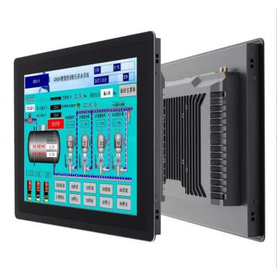 Китай Алюминиевая промышленная медицинская панель ПК 12 дюймовый TFT LCD пылестойкий водонепроницаемый резистивный сенсорный экран компьютер без вентилятора с RS232 продается