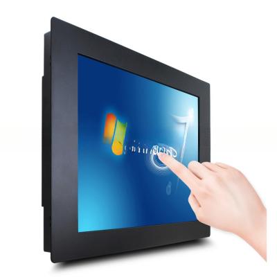 China geïntegreerde hoge helderheid 19 inch stofdichte resistieve touchscreen display industriële LCD VGA DVI monitor met metalen behuizing OEM/ODM Te koop