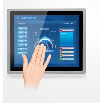 China Impermeável Incorporado de alto brilho de 15 polegadas VESA montagem PLC HMI capacitivo LCD touch screen monitor touch display VGA DVI OEM à venda