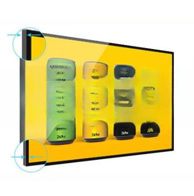 Chine Super mince 20 mm et 10 mm cadre haut lumineux 27 pouces moniteur LED LCD affichage de panneau publicitaire de menu avec boîtier métallique à vendre