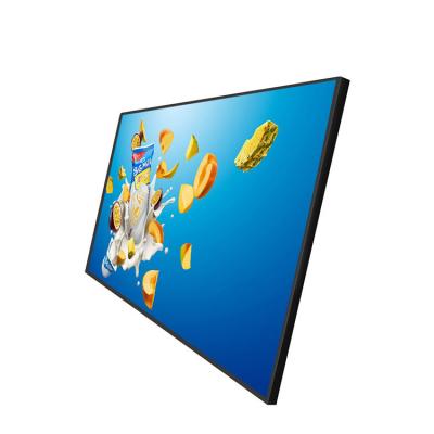 China 20mm Super fino alto brilhante 400-700 nits 43 polegadas LED LCD monitor com caixa de metal e WIFI Android OS para publicidade sinalização de exibição à venda