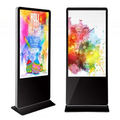 Chine 65 pouces support de sol LCD totem Kiosque affichage publicitaire moniteur UHD 4K prise en charge de la résolutionHD-MI DP entrée VGA à vendre
