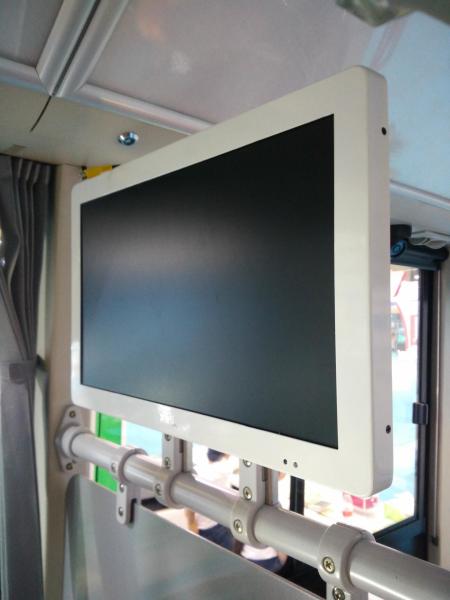 Quality Metal 15.6 Inch Bus TV LCD LED Monitor For Advertising Video Signage Display 12V for sale