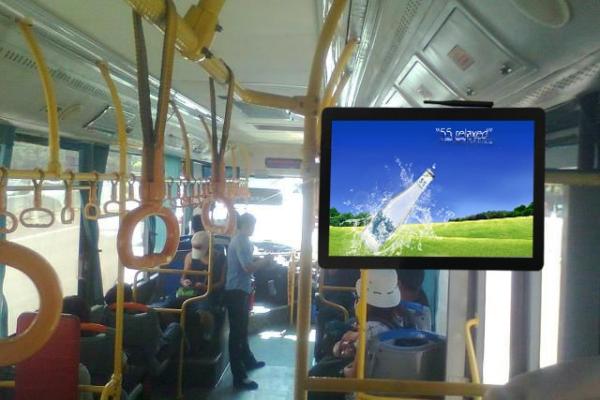 Quality Metal 15.6 Inch Bus TV LCD LED Monitor For Advertising Video Signage Display 12V for sale