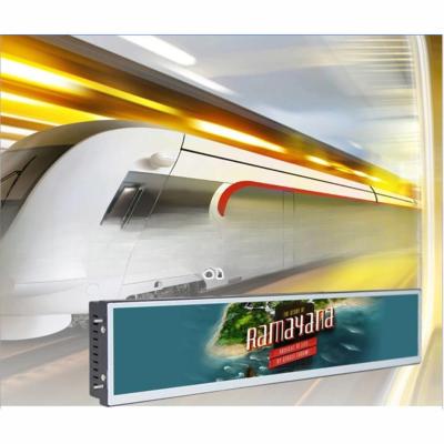 China Vehicle 36.6/37/38 Inch Stretched LCD Display Bar For Bus Metro Train Coach for sale