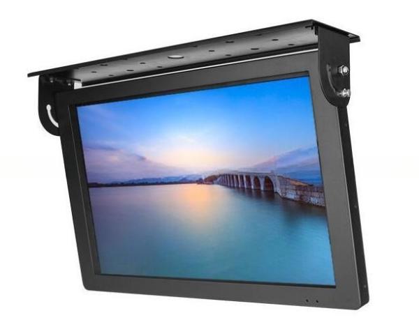 Quality Metal Housing 18.5 Inch Coach Metro Bus Monitor LCD Media Display With Wide Voltage DC 12V 24V for sale