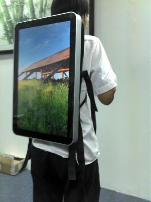 China 19 inch backpack lcd digital advertising POP playback display for sale