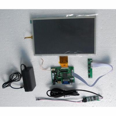 China frameless 10 inch LCD monitor with VGA AV DM input + USB resistive touch screen without housing for sale