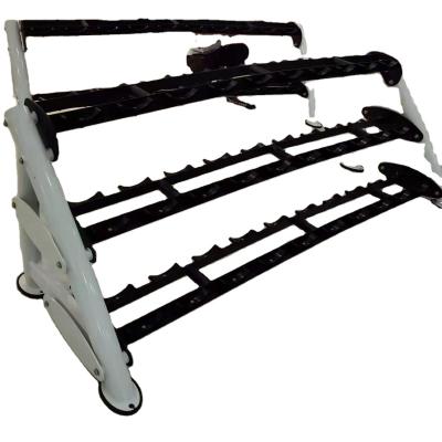 China 15 Pairs Fitness Dumbbell 3 Tier Dumbbell Rack 2490*690*760MM for sale