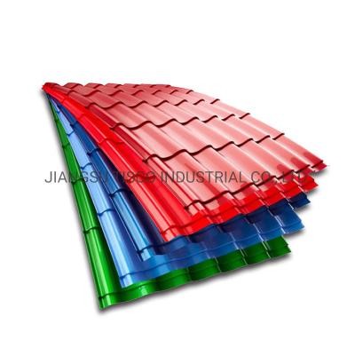 China Ral Color GI Roofing Sheet PPGI Roof Sheet G350 12 Foot Corrugated Metal Wave Type for sale