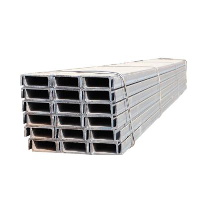 China C Channel U Shaped Steel Beam A36 Ss400 Q235 Standard 4.5mm-9.5mm Thickness for sale
