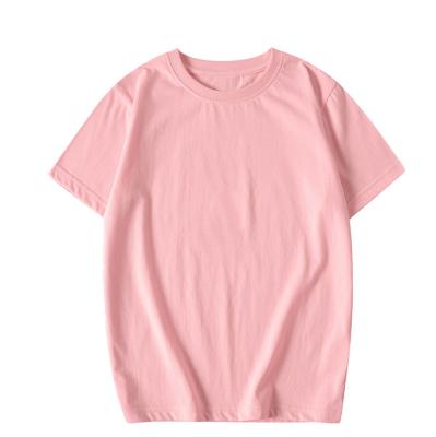 China 2021 High Quality Blank Custom Logo Casual Solid Color Non-Shrink Oversize Anti-Shrink 100% Cotton Girls Clothing Unisex T-Shirts for sale