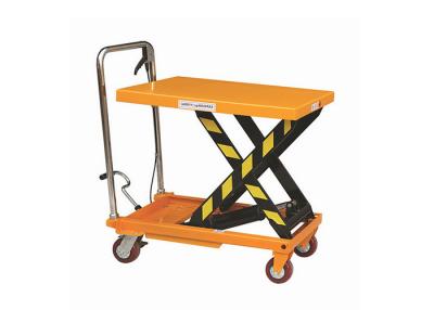 China PT150A PT300A PT500A Hand Single Scissor Lift Table Mobile Scissor Table Lift With Unfordable Handle Load Capacity 500Kg for sale