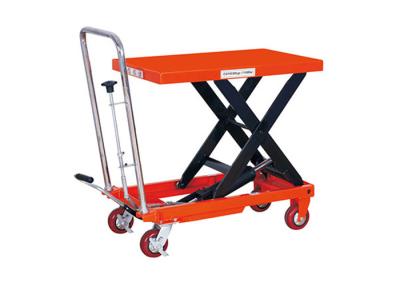 China PT300C PT500C PTS350C PT100C Scissor Table Lift Hand Operated Scissor Lift Table Cart With Overload Bypass Valve for sale