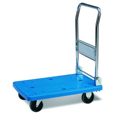 China PC Series Anti Chip Structural Foam Plastic Platform Hand Trolley Capacity 300Kg for sale