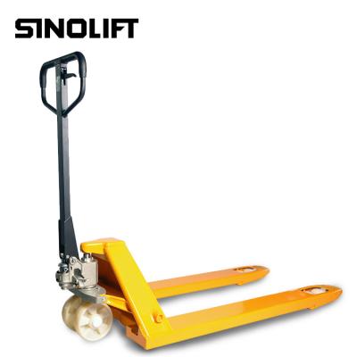 China BF Series Lightweight Flexible Hand Pallet Truck Load Capacity 2000Kg-3000kg for sale