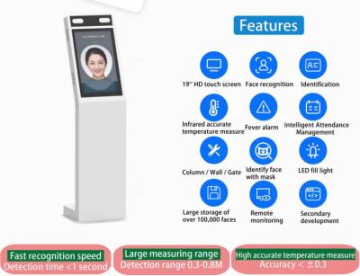 Chine Dispositif infrarouge de reconnaissance des visages de température corporelle avec non le thermomètre d'infrarouge de contact à vendre