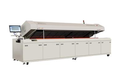 China Lead Free IR Hot Air 10 Zones 450mm SMT Reflow Soldering Oven for sale