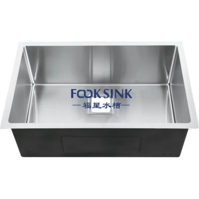 China Large Size Stainless Steel Black Single Bowl Rectangular 16G/18G 28 Inches Kitchen Sink for sale