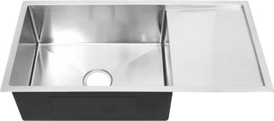 China Classic Drop In Stainless Kitchen Sink With Drainboard 14G/16G/18G Thickness for sale