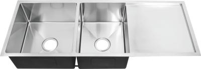 China 16 Gauge Stainless Steel Sink With Drainboard , Undermount Handmade Kitchen Sink for sale