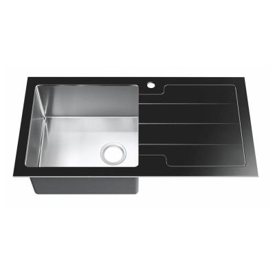 China Black Stainless Steel Kitchen Sink , Farm Contemporary Kitchen Sink for sale