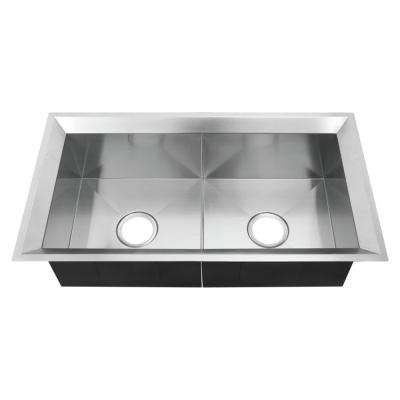 China Double Bowl Stainless Steel Single Bowl Kitchen Sink Top Mount 32''X18''X10'' for sale