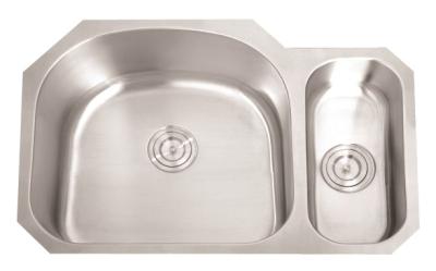 China Handmade Double Bowl Commercial Kitchen Sink Convenient Installation for sale
