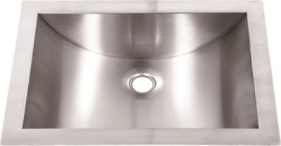 China Silver Single Basin Stainless Steel Sink , Satin Finish Small Bathroom Basin for sale