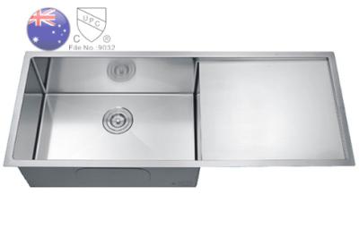 China UPC SS Rectangular Undermount Kitchen Sink With Drainboard Household for sale