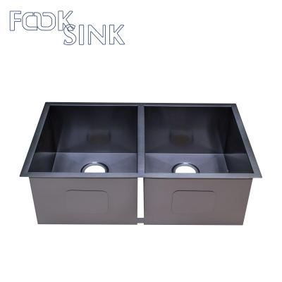 China Undermount Nano PVD Stainless Steel Sink Without Faucet for sale
