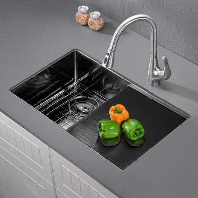 China Corrosion Resistant 16 Gauge Kitchen Sink With Drainboard for sale