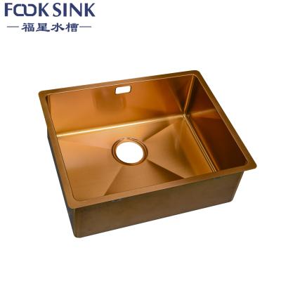 China Rose Gold SUS304 PVD Stainless Steel Sink 457mm*381*254mm for sale