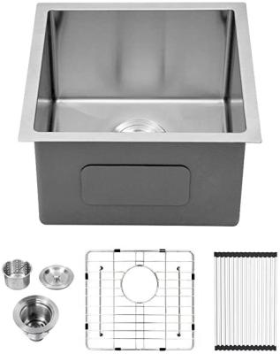 China 18 Inch Undermount Stainless Steel Kitchen Sink Single Bowl For Apartment for sale