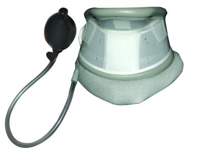 China Grey Relieves Neck Pneumatic Medical Cervical Collar With Chin Support for sale