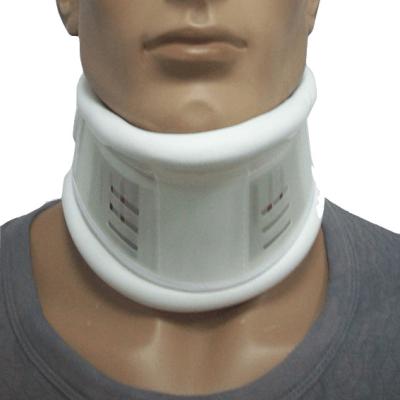China White Semi Rigid Medical Neck Collar Adjustable Cervical Collar Artificial Leather for sale