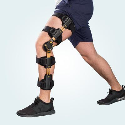 China Telescopic Post Op Mechanical Knee Brace Gold Hinge , Functional Knee Brace for sale