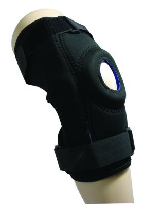Китай Расчалка колена представления прикрепленная на петлях неопреном медицинская для стабильности колена & помощи спасения продается