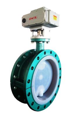 China 1/4 Turn DN500 WCB Wafer Electric Actuated Butterfly Valve for sale