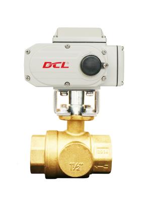 China PTFE Seat 1/4 Inch Electric Actuated Brass Ball Valve for sale