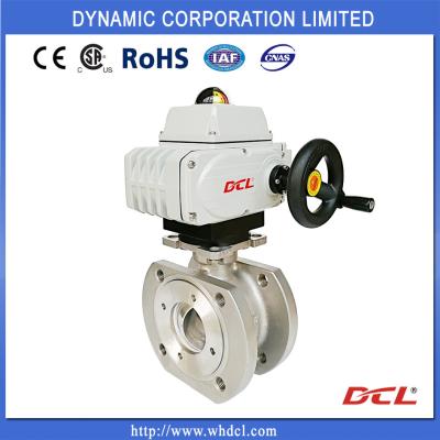 China V Port ISO5211 CF8 Electric Actuated Ball Valve for sale