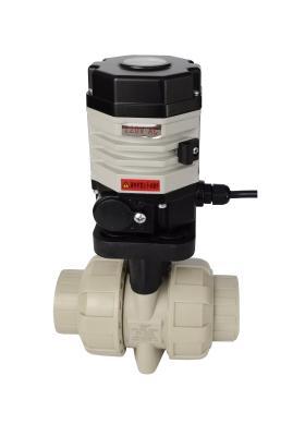 China Compact Electric Actuated PP-H Ball Valve Double Trunnion for sale