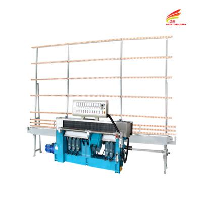 China HORIZONTAL SPINDLE GLASS EDGING 9 MOTORS GLASS EDGING MACHINE GLASS STRAIGHT LINE MACHINES TO BEVEL GLASS FLAT EDGING MA for sale
