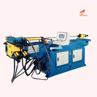 China Iron pvc square tube bender machines steel hydraulic cnc pipe bending machine with push for sale