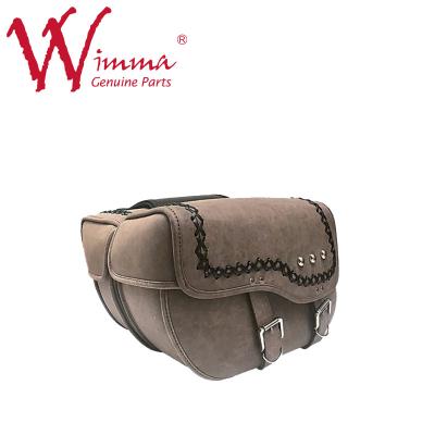 China Racing Motorcycle Side Saddle Bag PU Leather For Parts Accesories for sale