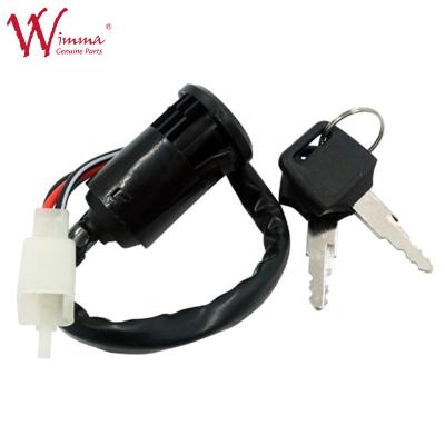 China 4 Pins Black Universal Motorcycle Ignition Switch For Honda CG125 With 2 Keys for sale
