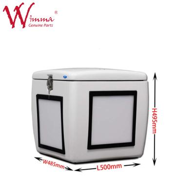 China 85 L FRP Fiberglass Delivery Box Jumbo Box White With Led Lights 500mm*485mm*495mm for sale