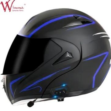 Китай Мотоциклетный шлем для внедорожников с голубыми зубами из углеродного волокна продается